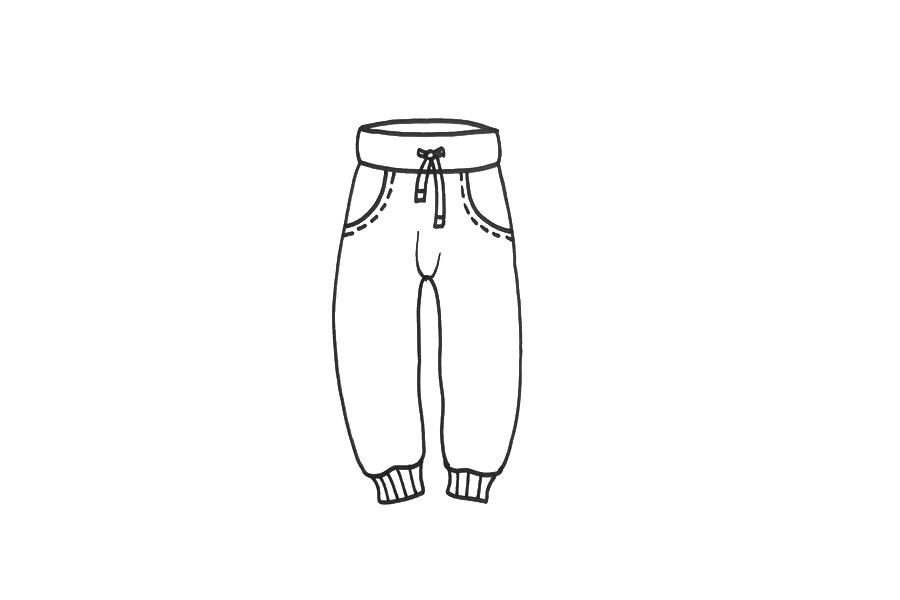 休闲长裤怎么画