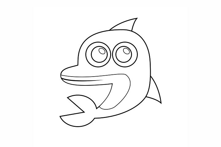 简单的鲨鱼简笔画画法