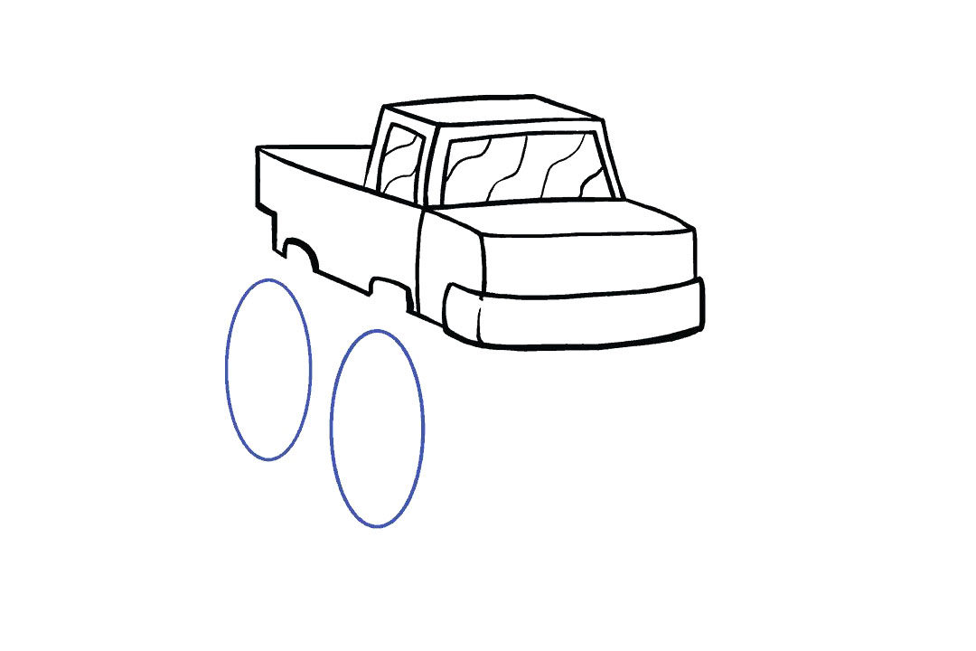 如何画怪物卡车