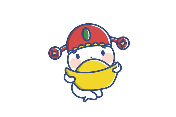 可爱的财神简笔画画法步骤