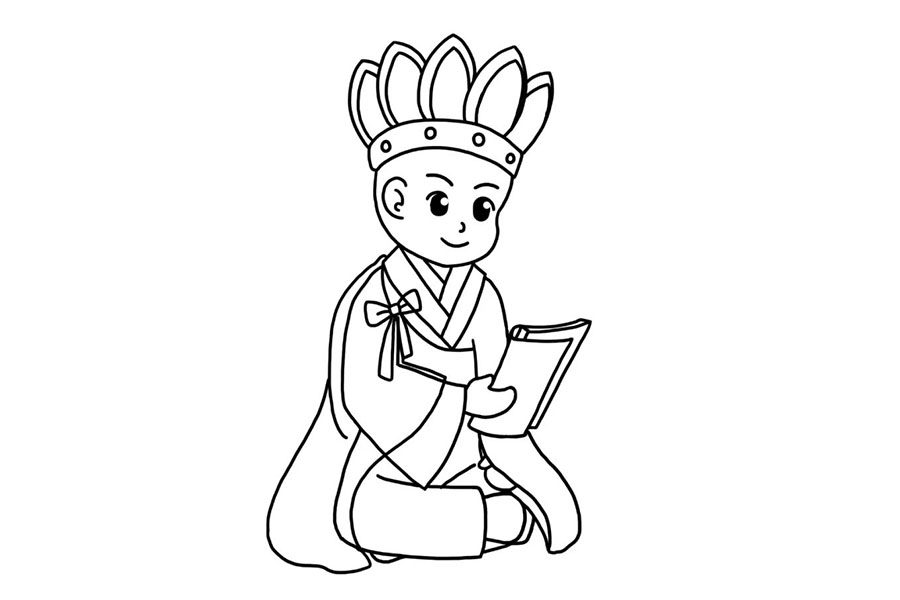 中国四大名著西游记人物 唐僧简笔画教程