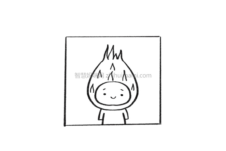 火龙果宝宝简笔画画法步骤