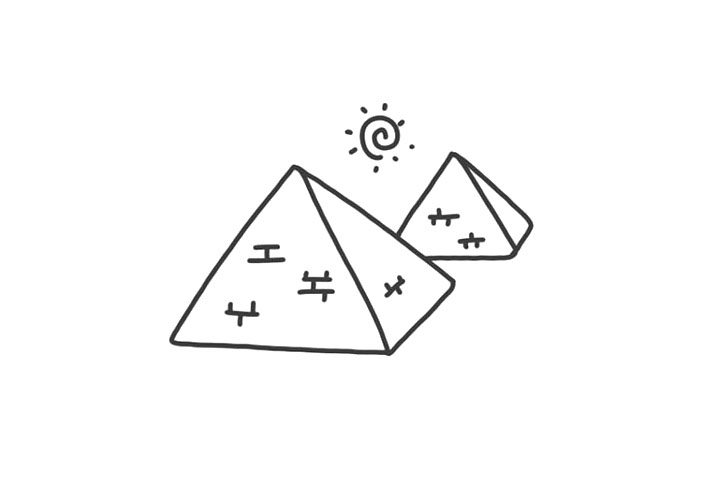 怎么画金字塔简单又可爱