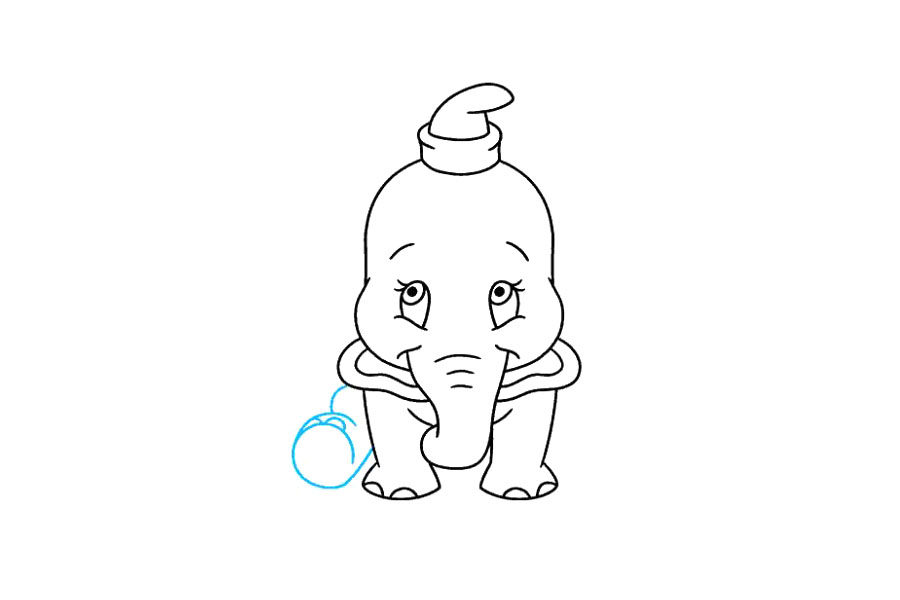 如何画小飞象简笔画步骤