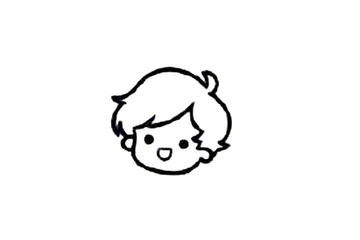 可爱的小女孩头像简笔画