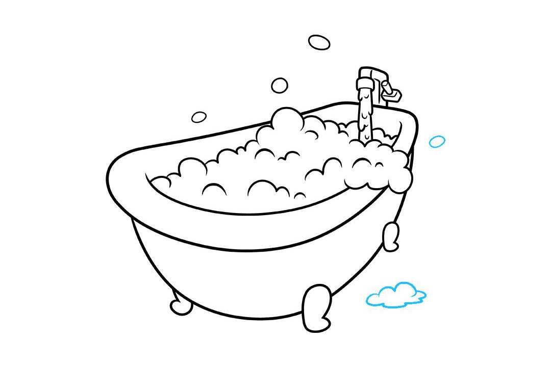 泡泡浴缸怎么画