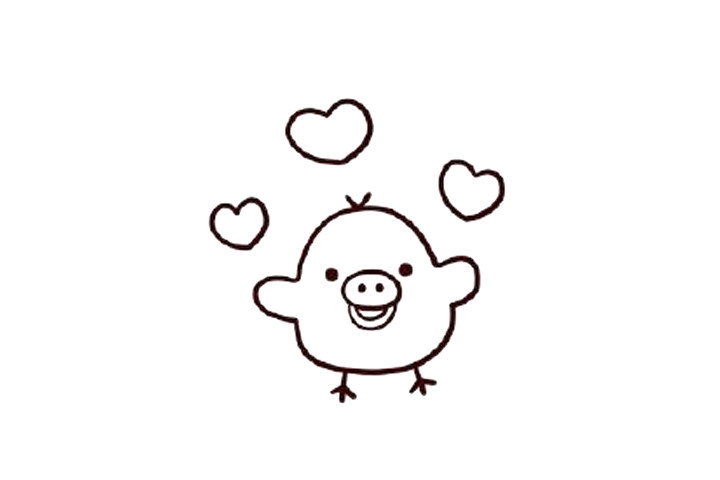 呆萌可爱的小黄鸡简笔画画法