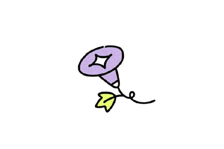 可爱小花牵牛花简笔画教程
