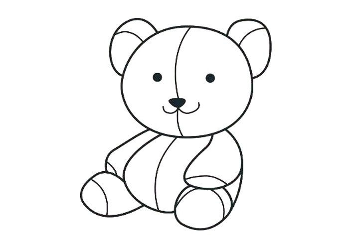 泰迪熊简笔画画法步骤