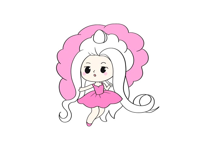 简笔画叶罗丽仙子茉莉怎么画