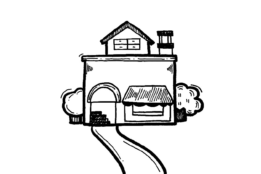 小房屋简笔画图片