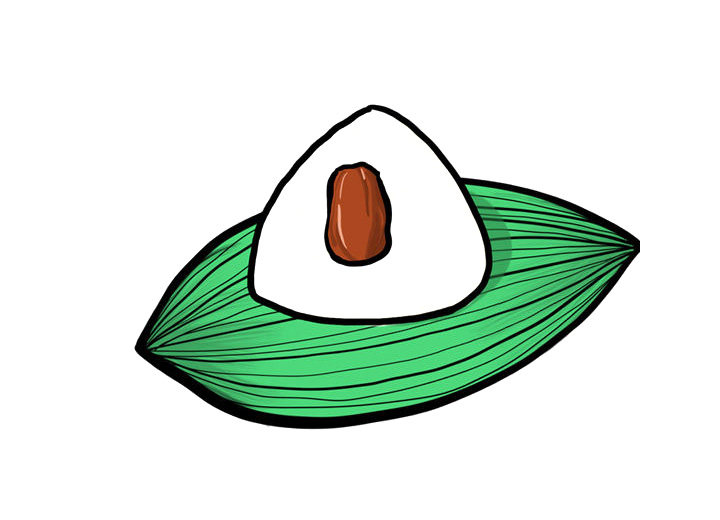 4种粽子的简单画法