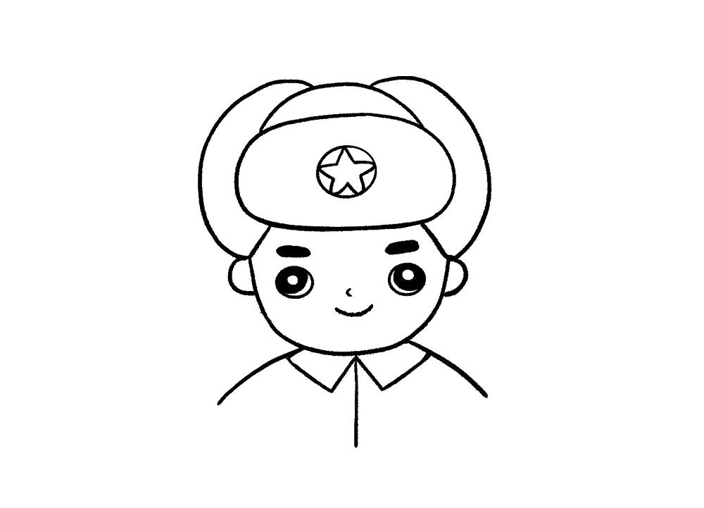 学习雷锋简笔画教程