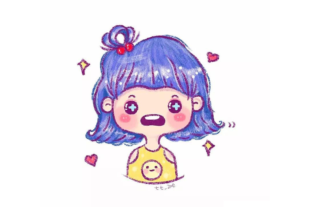 可爱的女生头像简笔画图片