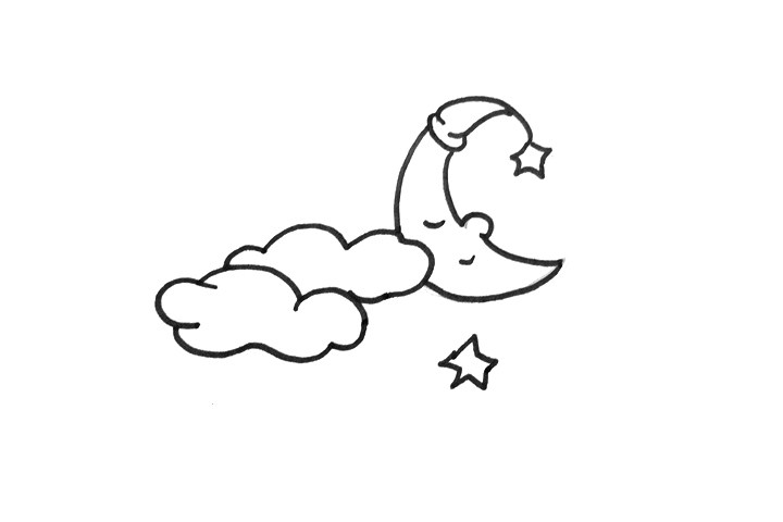 夜空中的月亮怎么画