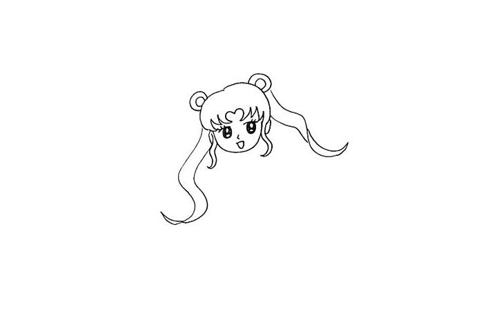 美少女战士简笔画画法步骤