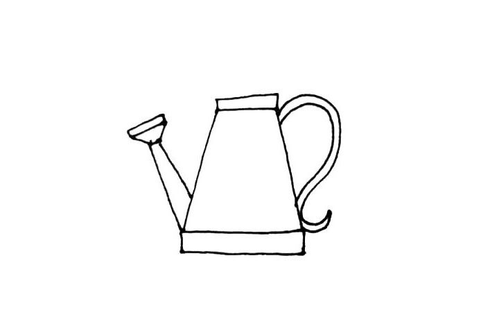 喷水壶简笔画画法步骤