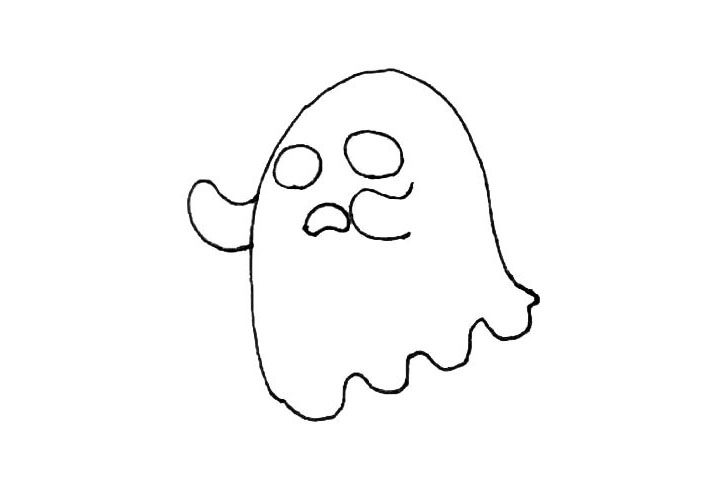 幽灵简笔画画法步骤
