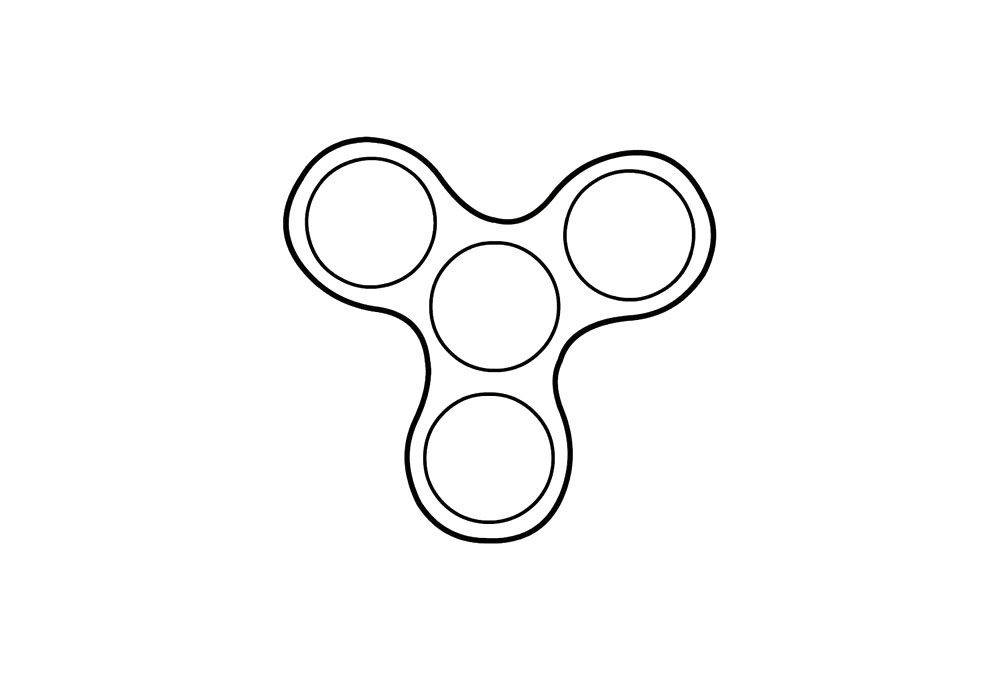 三叶指尖陀螺怎么画