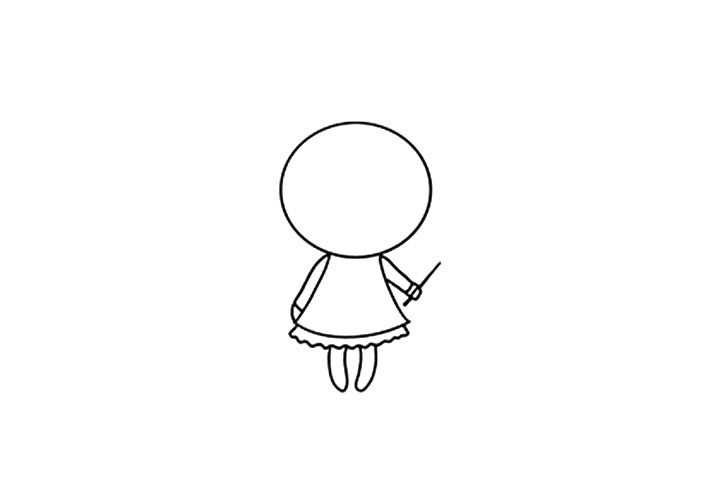 小魔女简笔画画法