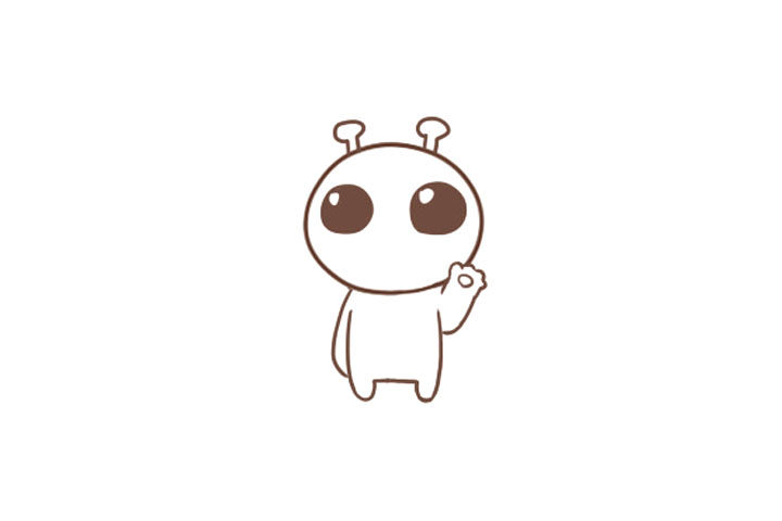 一步一步学画可爱外星人