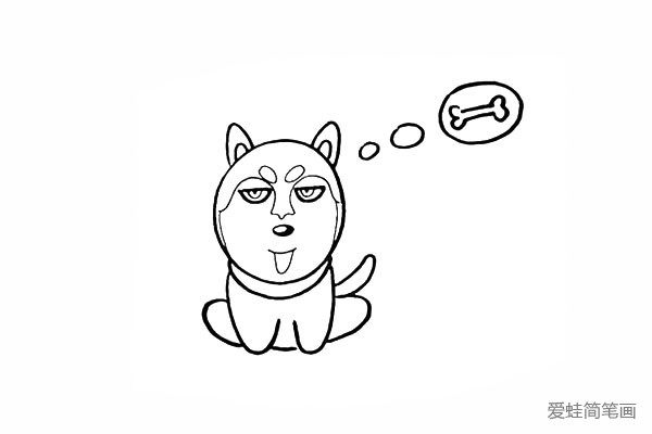 哈士奇简笔画画法步骤