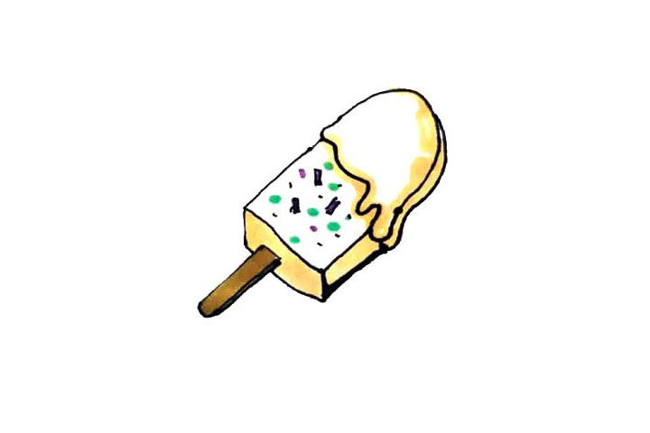 雪糕简笔画画法步骤