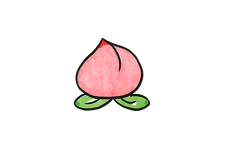 如何画桃子