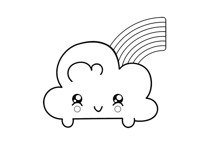 云朵气象图标的画法
