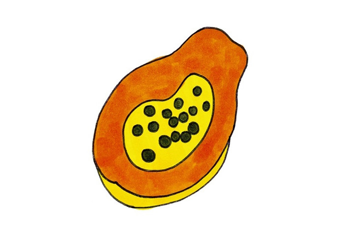 如何画木瓜