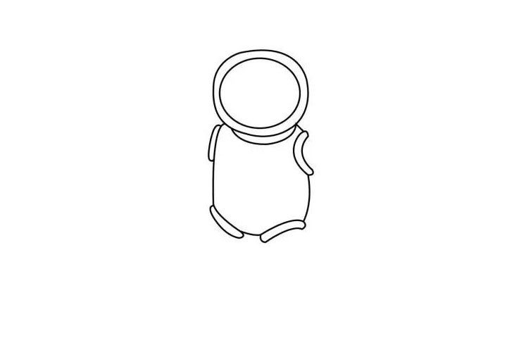 太空人简笔画画法步骤