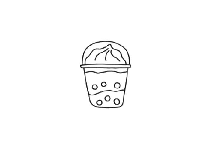香芋雪顶简笔画画法步骤