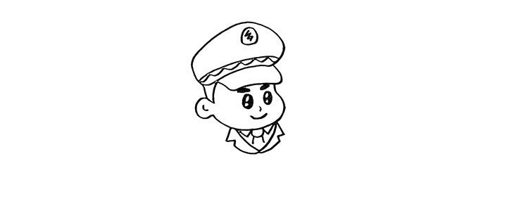 警察叔叔简笔画画法教程