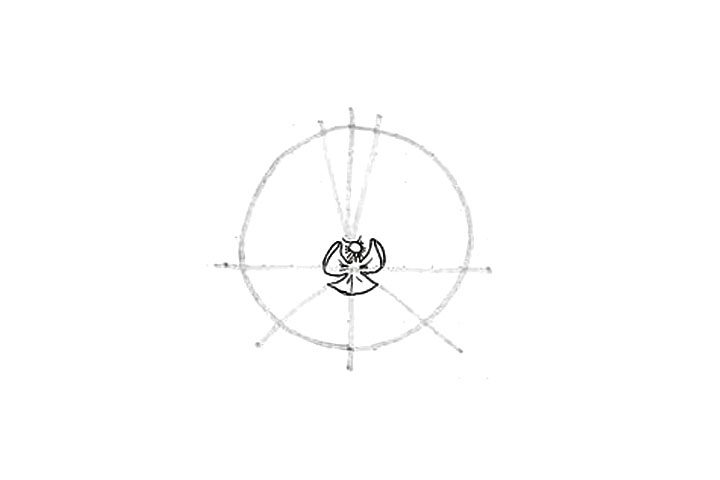 兰花花朵简笔画画法步骤