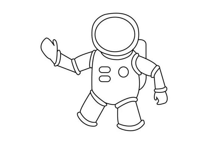 太空人简笔画画法步骤