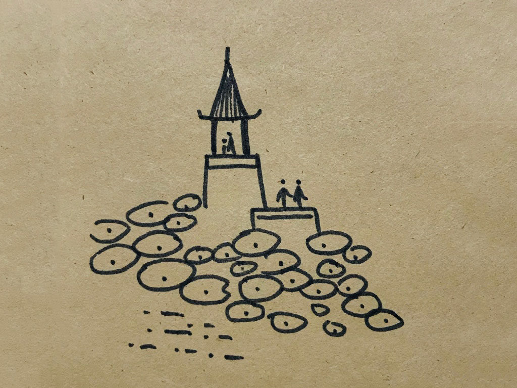 荷叶风景简笔画图片