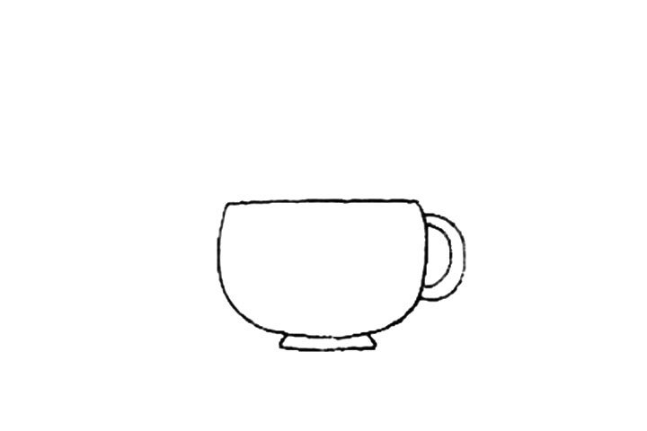 杯子盆栽简笔画教程