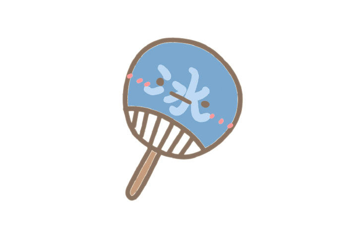 夏日解暑团扇简笔画画法