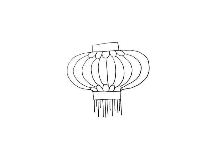 红灯笼简笔画画法步骤