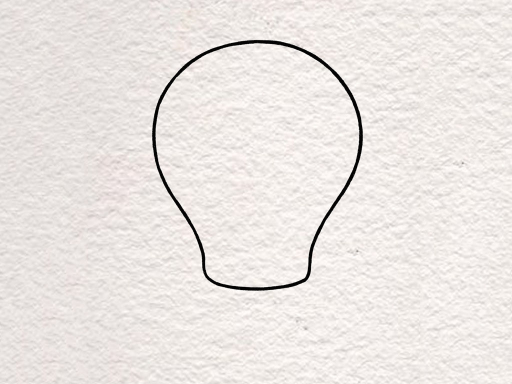 灯泡里的星空简笔画画法
