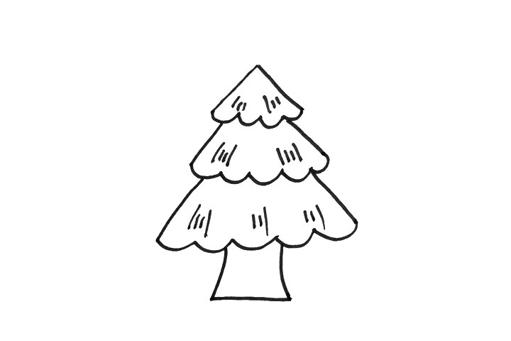 植物简笔画大全 松树怎么画