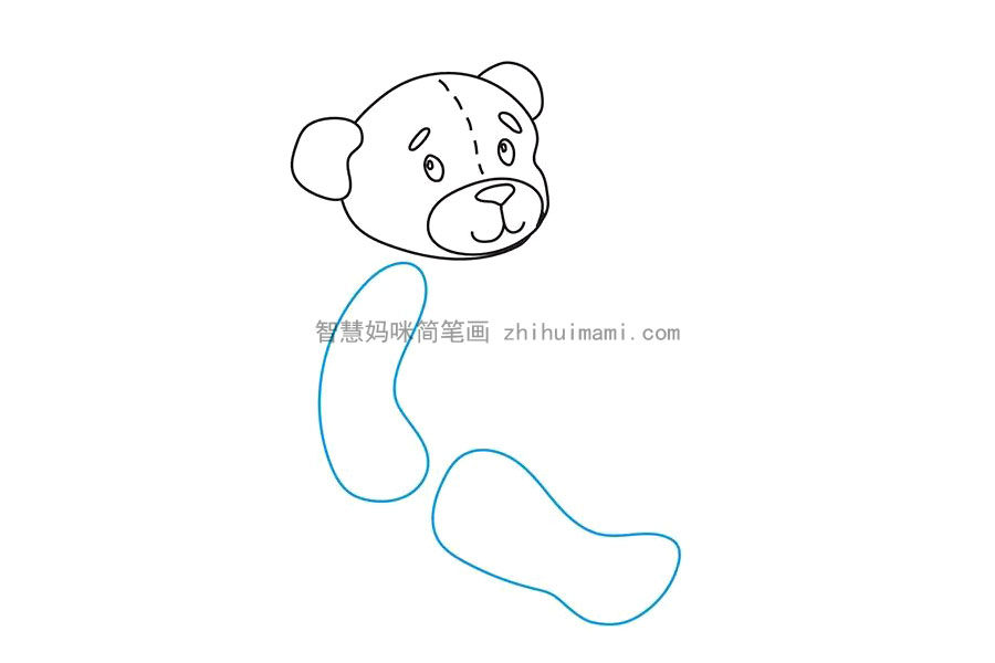 玩具熊怎么画