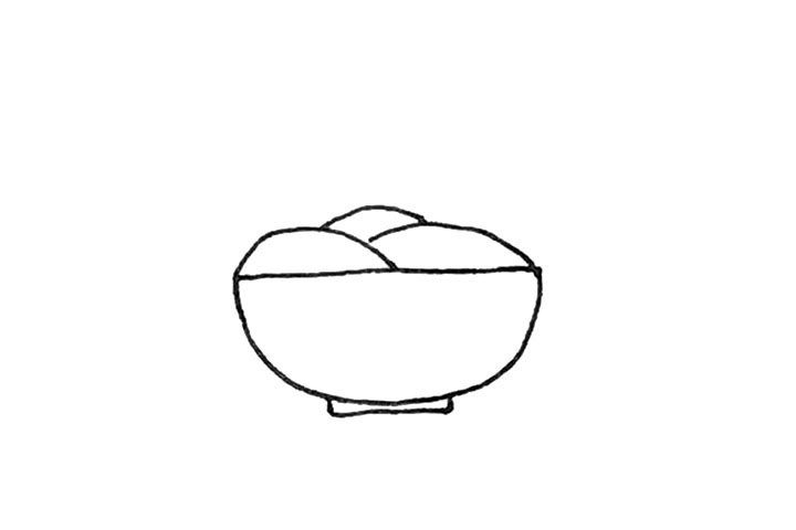 一碗面条简笔画画法步骤
