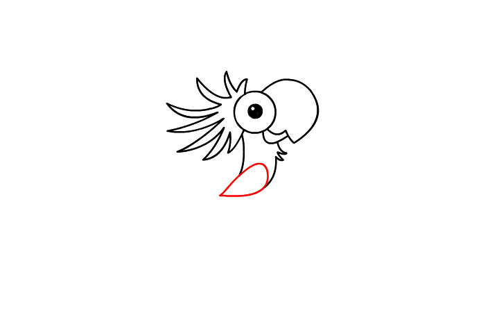 如何画一只可爱鹦鹉