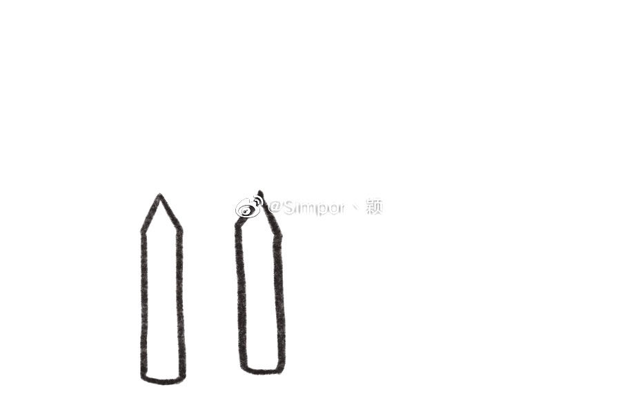 彩笔搭建的美丽花园简笔画画法
