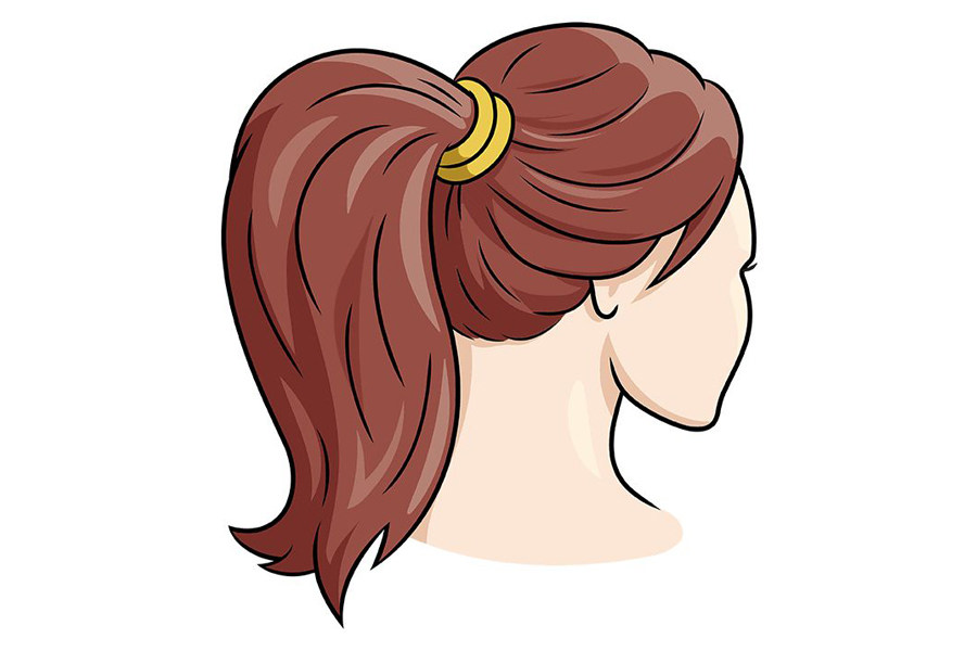 如何画马尾辫
