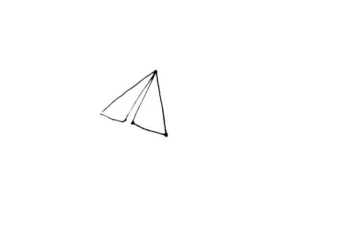 纸飞机简笔画画法步骤