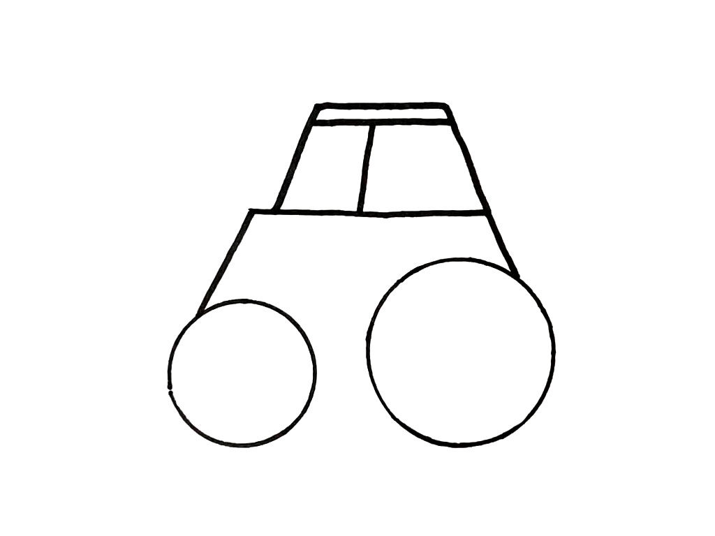 挖掘机简笔画画法详解
