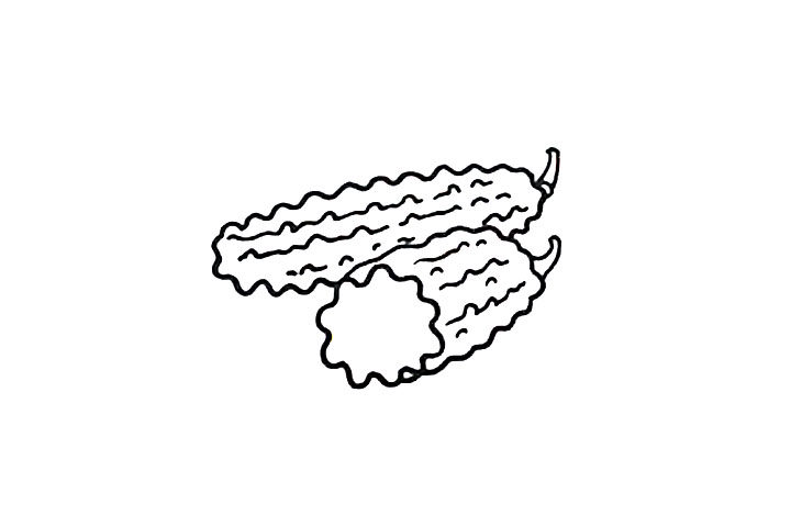 苦瓜简笔画怎么画
