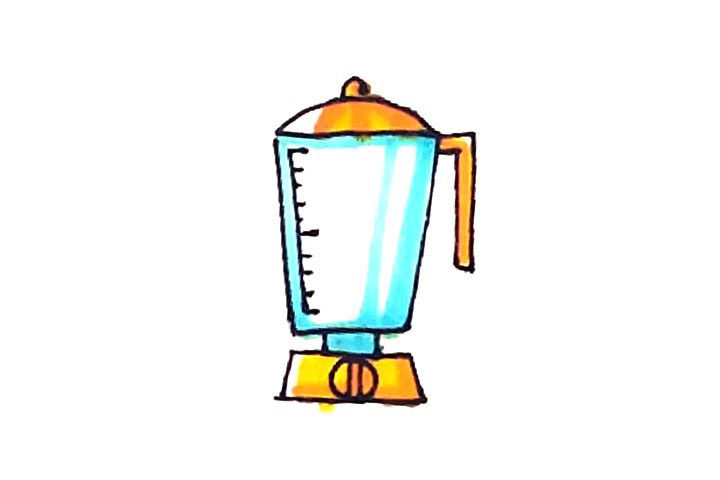 榨汁机简笔画画法步骤